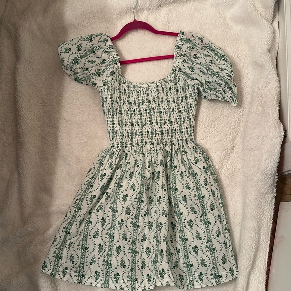 Green mini Hill House dress. Size S. Never worn